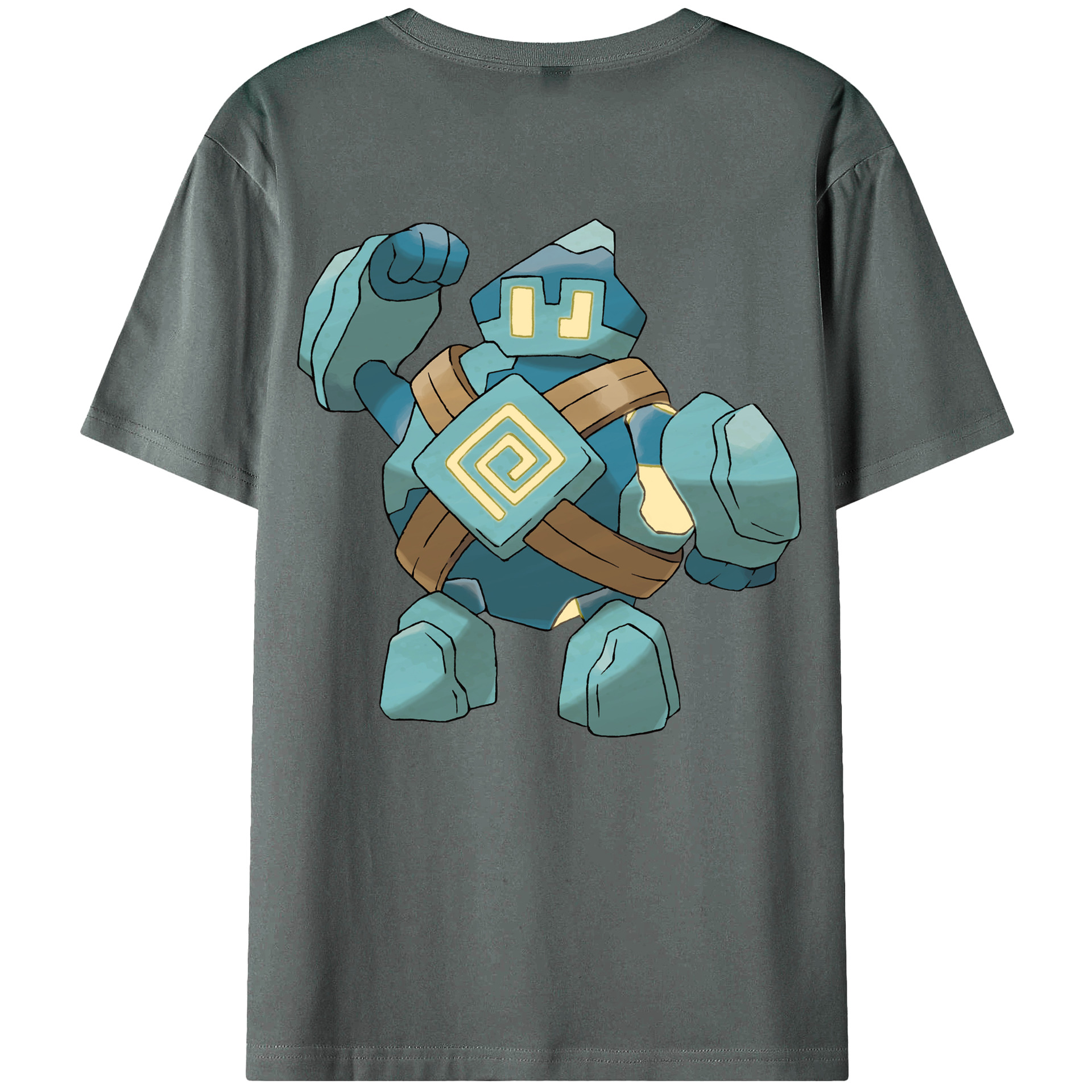 （画像用） ポケットモンスター Pokémon 綿100％ メンズ半袖Tシャツ（バックプリント） 通気性